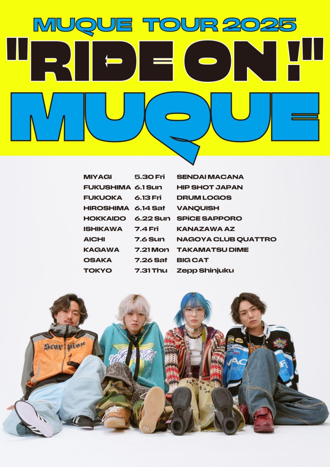 【MUQUE TOUR 2025 “RIDE ON !”】Overseas customers only tickets start now ...